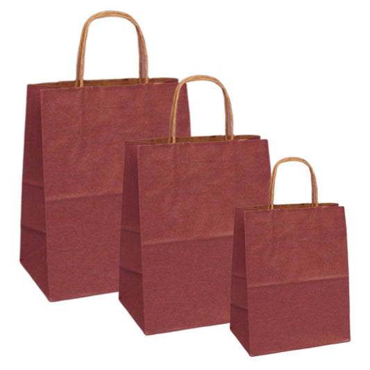 Pungi hartie rosii 26x12x31 cm – Set 258 bucati