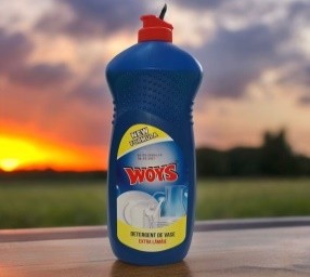 Detergent vase Woys 750 ml, Lămâie – 16 bucăți/bax